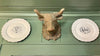 Cow head with wreath wall mount, faux resin cow head sculpture, farmhouse home decor, Boho home sign, gift for her, unique door hanger