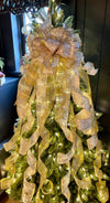 The Donner cream & Gold XXXL Christmas Tree Topper Bow