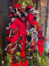 The Alexis Red Black & White buffalo check Christmas Tree Topper Bow