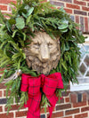 The Althea Norfolk Pine Bear Christmas Wreath For Front Door, lodge icy pine wreath, Rustic winter wreath, oversized wreath, Nature wreath