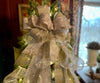 The Solange Gold & Silver Christmas Tree Topper bow, oversized bow, Gold Christmas tree bow, gold tree trimming bow, Silver Christmas bow