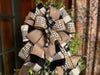 The Kimmie White & Black Christmas Tree Topper Bow, ribbon tree topper, XL topper for christmas tree, modern farmhouse bow
