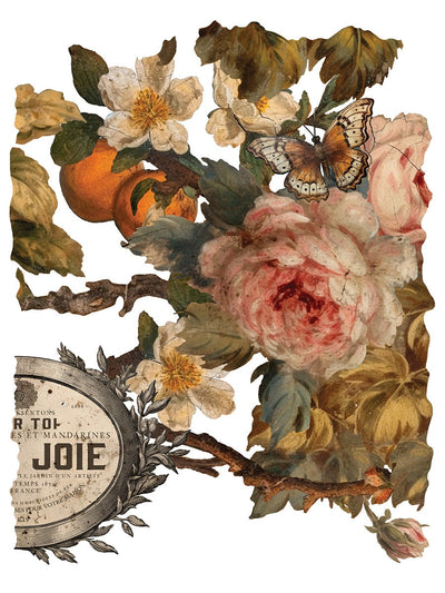 IOD Joie Des Roses Rub On Transfer Sheet