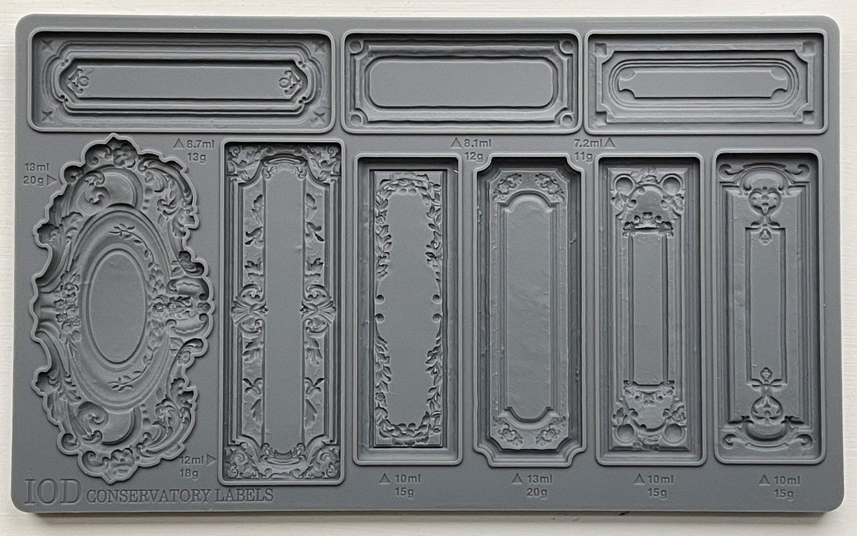 IOD Conservatory Labels Decor Mould