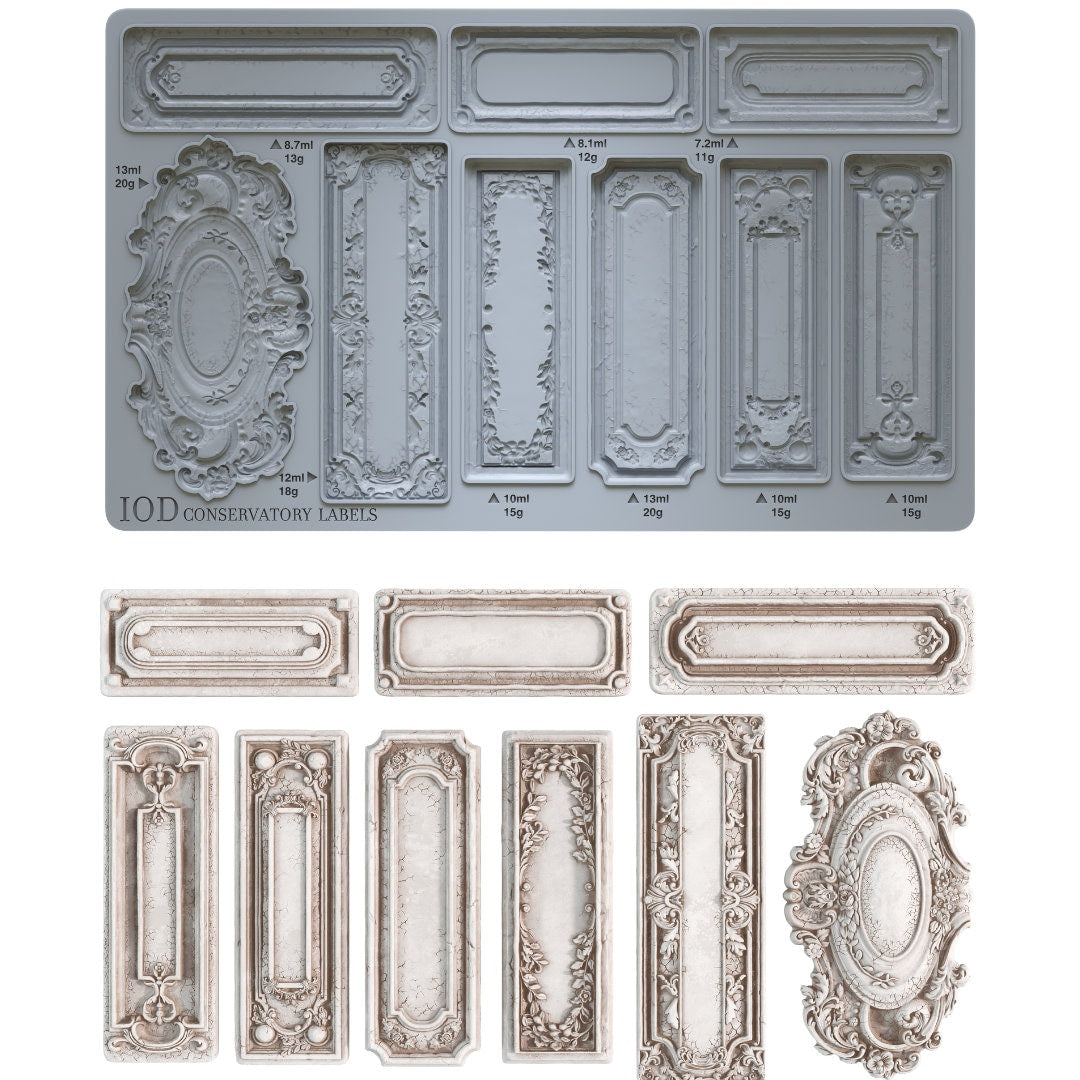 IOD Conservatory Labels Decor Mould