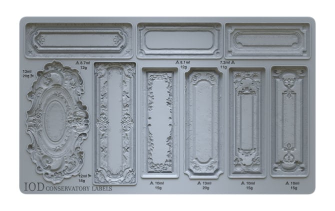 IOD Conservatory Labels Decor Mould