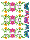 IOD Vida Flora Inlay Sheet, Paint Transfers for crafts, craft supply, furniture embellishment