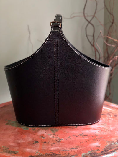 The Claiborne Faux Leather Tote Container